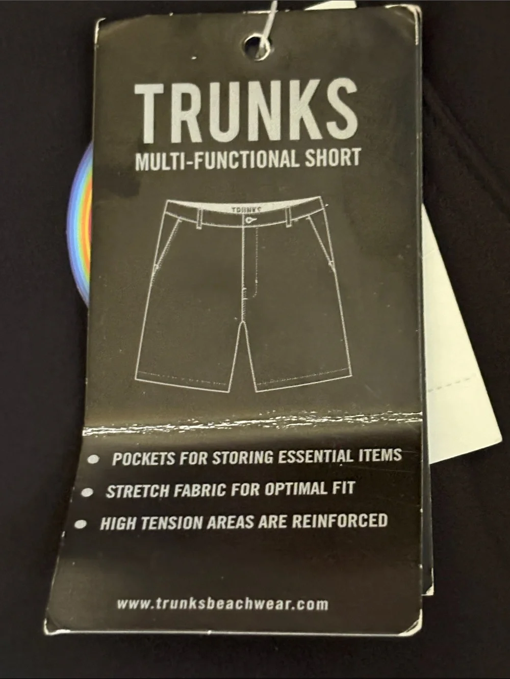 Trunks Black Men's Swim Multifunctional Short - 32